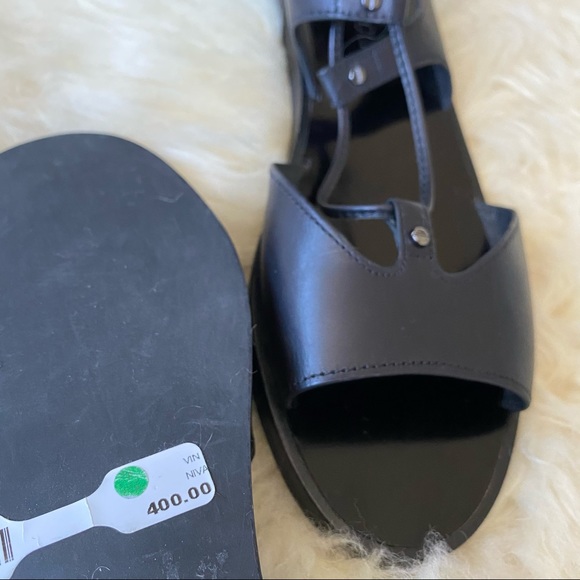 Vince Niva Leather Lace-Up Flat Gladiator Sandal - Picture 9 of 10